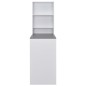 vidaXL Tavolo da Bar con Mobiletto Bianco 115x59x200 cm vidaXL Tavolo da Bar con Mobiletto Bianco 115x59x200 cm