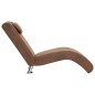 vidaXL Sdraio con Cuscino Marrone in Pelle Sintetica Scamosciata vidaXL Sdraio con Cuscino Marrone in Pelle Sintetica Scamosciata