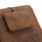 vidaXL Sdraio con Cuscino Marrone in Pelle Sintetica Scamosciata vidaXL Sdraio con Cuscino Marrone in Pelle Sintetica Scamosciata