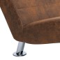 vidaXL Sdraio con Cuscino Marrone in Pelle Sintetica Scamosciata vidaXL Sdraio con Cuscino Marrone in Pelle Sintetica Scamosciata