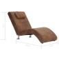 vidaXL Sdraio con Cuscino Marrone in Pelle Sintetica Scamosciata vidaXL Sdraio con Cuscino Marrone in Pelle Sintetica Scamosciata