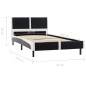 vidaXL Giroletto Nero e Bianco in Similpelle 90x200 cm