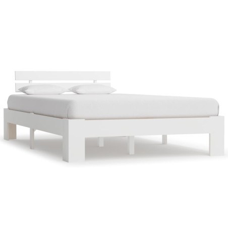 vidaXL Giroletto Bianco in Legno Massello di Pino 140x200 cm