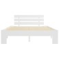 vidaXL Giroletto Bianco in Legno Massello di Pino 140x200 cm vidaXL Giroletto Bianco in Legno Massello di Pino 140x200 cm