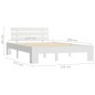 vidaXL Giroletto Bianco in Legno Massello di Pino 140x200 cm vidaXL Giroletto Bianco in Legno Massello di Pino 140x200 cm