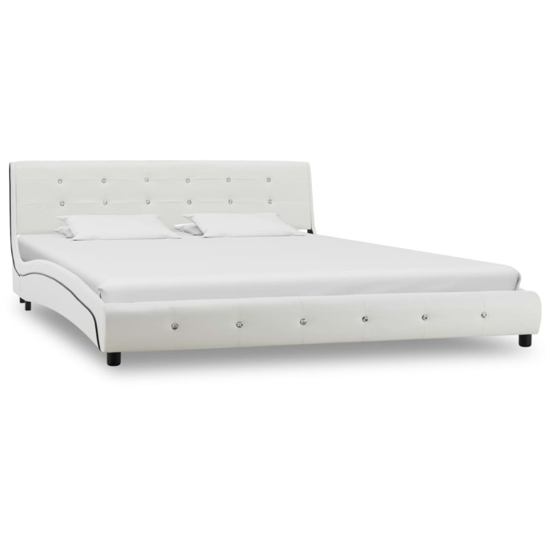 vidaXL Giroletto Bianco in Similpelle 160x200 cm vidaXL Giroletto Bianco in Similpelle 160x200 cm