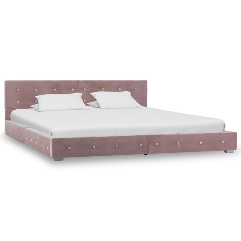 vidaXL Giroletto Rosa in Velluto 160x200 cm vidaXL Giroletto Rosa in Velluto 160x200 cm