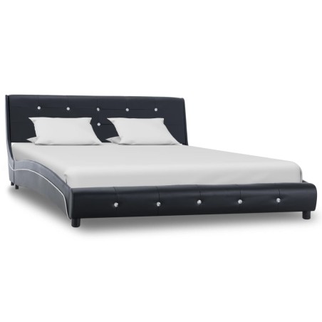 vidaXL Giroletto Nero in Similpelle 140x200 cm