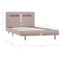 vidaXL Giroletto con LED Cappuccino in Similpelle 90x200 cm vidaXL Giroletto con LED Cappuccino in Similpelle 90x200 cm