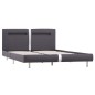 vidaXL Giroletto con LED Grigio in Similpelle 120x200 cm vidaXL Giroletto con LED Grigio in Similpelle 120x200 cm