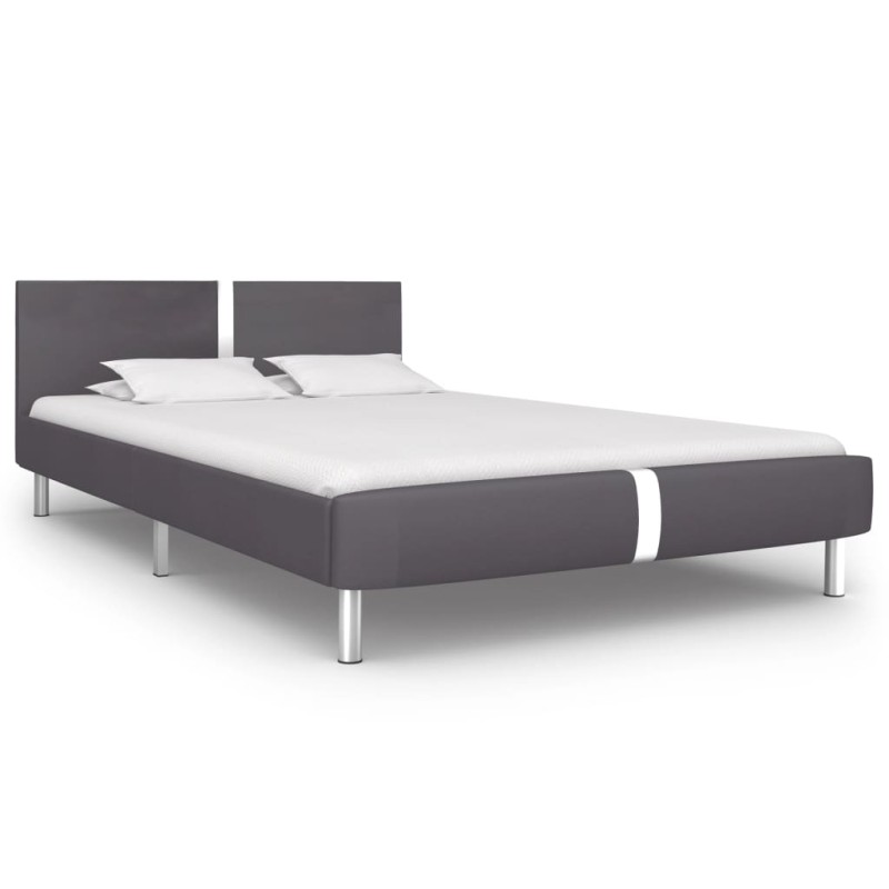 vidaXL Giroletto senza Materasso Grigio Similpelle 140x200 cm