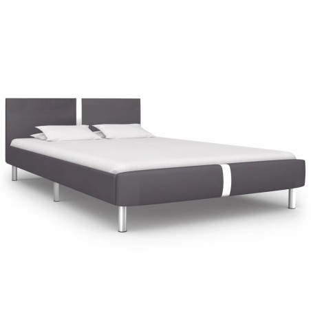 vidaXL Giroletto senza Materasso Grigio Similpelle 140x200 cm