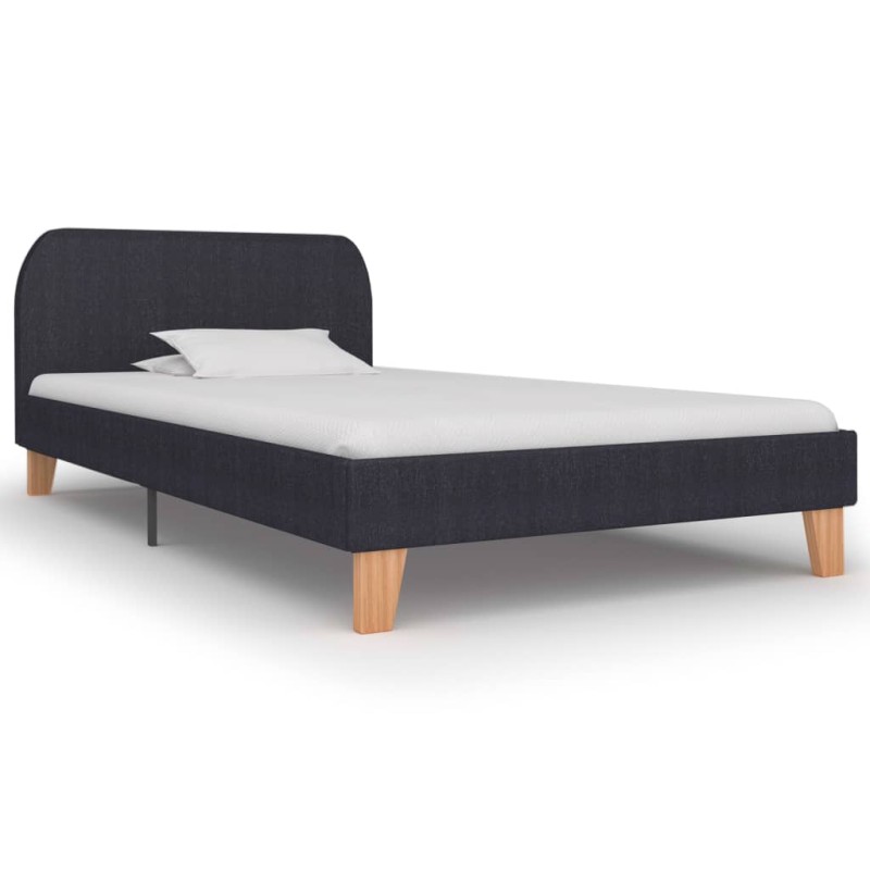 vidaXL Giroletto senza Materasso Grigio Scuro 90x200 cm Tessuto vidaXL Giroletto senza Materasso Grigio Scuro 90x200 cm Tessuto