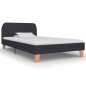 vidaXL Giroletto senza Materasso Grigio Scuro 90x200 cm Tessuto vidaXL Giroletto senza Materasso Grigio Scuro 90x200 cm Tessuto