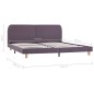 vidaXL Giroletto senza Materasso Tortora 180x200 cm in Tessuto vidaXL Giroletto senza Materasso Tortora 180x200 cm in Tessuto