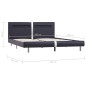 vidaXL Giroletto con LED Nero in Similpelle 160x200 cm vidaXL Giroletto con LED Nero in Similpelle 160x200 cm