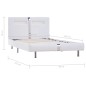 vidaXL Giroletto con LED Bianco in Similpelle 90x200 cm