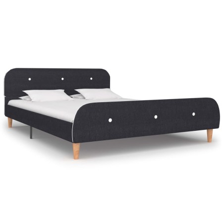 vidaXL Giroletto Grigio Scuro in Tessuto 140x200 cm