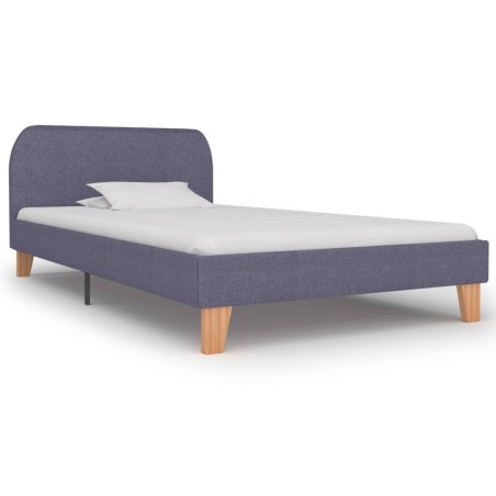 vidaXL Giroletto senza Materasso Grigio Chiaro 90x200 cm Tessuto