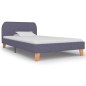 vidaXL Giroletto senza Materasso Grigio Chiaro 90x200 cm Tessuto