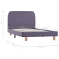 vidaXL Giroletto senza Materasso Grigio Chiaro 90x200 cm Tessuto