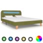 vidaXL Giroletto con LED senza Materasso Verde 140x200 cm Tessuto vidaXL Giroletto con LED senza Materasso Verde 140x200 cm Tessuto