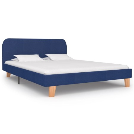 vidaXL Giroletto senza Materasso Blu 140x200 cm in Tessuto