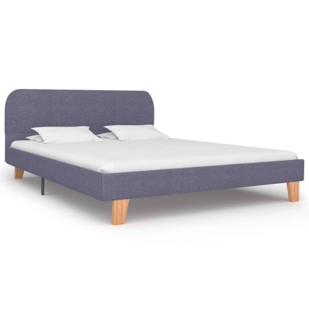 vidaXL Giroletto senza Materasso Grigio Chiaro 140x200 cm Tessuto