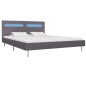 vidaXL Giroletto con LED Grigio in Tessuto 180x200 cm vidaXL Giroletto con LED Grigio in Tessuto 180x200 cm