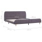 vidaXL Giroletto Grigio Talpa in Tessuto 160x200 cm vidaXL Giroletto Grigio Talpa in Tessuto 160x200 cm
