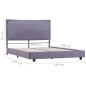 vidaXL Giroletto senza Materasso Grigio Chiaro 140x200 cm Tessuto vidaXL Giroletto senza Materasso Grigio Chiaro 140x200 cm Tessuto