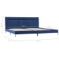 vidaXL Giroletto con LED senza Materasso Blu 160x200 cm in Tessuto vidaXL Giroletto con LED senza Materasso Blu 160x200 cm in Tessuto