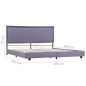 vidaXL Giroletto Grigio Chiaro in Tessuto 180x200 cm vidaXL Giroletto Grigio Chiaro in Tessuto 180x200 cm