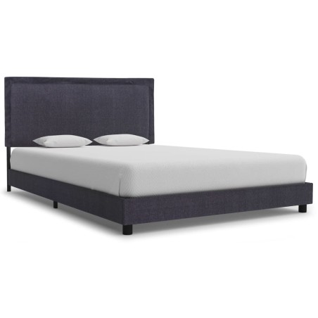 vidaXL Giroletto senza Materasso Grigio Scuro 140x200 cm Tessuto