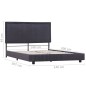 vidaXL Giroletto senza Materasso Grigio Scuro 140x200 cm Tessuto vidaXL Giroletto senza Materasso Grigio Scuro 140x200 cm Tessuto