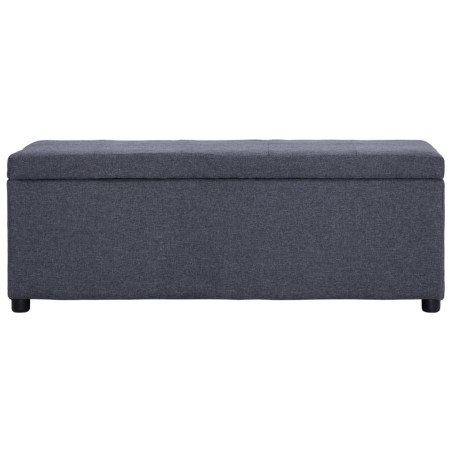 vidaXL Panca con Vano Portaoggetti 116 cm Grigio Scuro in Poliestere