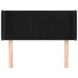 Testiera ad Orecchio Nera 83x16x78/88 cm in Velluto Testiera ad Orecchio Nera 83x16x78/88 cm in Velluto