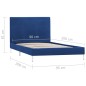 vidaXL Giroletto Blu in Tessuto 90x200 cm vidaXL Giroletto Blu in Tessuto 90x200 cm