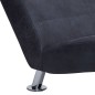 vidaXL Sdraio con Cuscino Grigia in Pelle Sintetica Scamosciata