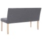 vidaXL Panca 139,5 cm Grigio Chiaro in Poliestere vidaXL Panca 139,5 cm Grigio Chiaro in Poliestere