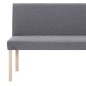 vidaXL Panca 139,5 cm Grigio Chiaro in Poliestere vidaXL Panca 139,5 cm Grigio Chiaro in Poliestere