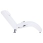 vidaXL Sdraio Massaggiante con Cuscino Bianco in Similpelle vidaXL Sdraio Massaggiante con Cuscino Bianco in Similpelle