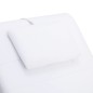 vidaXL Sdraio Massaggiante con Cuscino Bianco in Similpelle vidaXL Sdraio Massaggiante con Cuscino Bianco in Similpelle