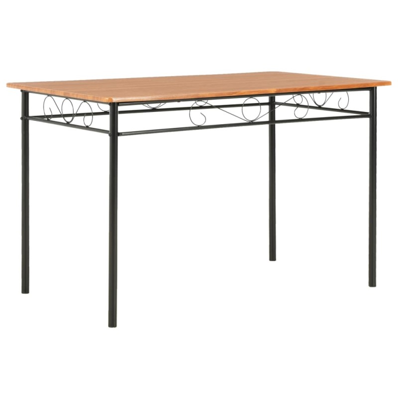vidaXL Tavolo da Pranzo Marrone 120x70x75 cm MDF 