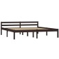 vidaXL Giroletto Marrone Scuro in Legno Massello di Pino 180x200 cm vidaXL Giroletto Marrone Scuro in Legno Massello di Pino 180x200 cm