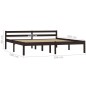 vidaXL Giroletto Marrone Scuro in Legno Massello di Pino 180x200 cm vidaXL Giroletto Marrone Scuro in Legno Massello di Pino 180x200 cm