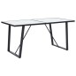 vidaXL Tavolo da Pranzo Bianco 160x80x75 cm in Vetro Temperato vidaXL Tavolo da Pranzo Bianco 160x80x75 cm in Vetro Temperato