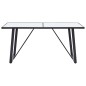 vidaXL Tavolo da Pranzo Bianco 160x80x75 cm in Vetro Temperato vidaXL Tavolo da Pranzo Bianco 160x80x75 cm in Vetro Temperato
