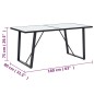 vidaXL Tavolo da Pranzo Bianco 160x80x75 cm in Vetro Temperato vidaXL Tavolo da Pranzo Bianco 160x80x75 cm in Vetro Temperato