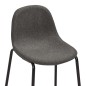 vidaXL Sedie da Bar 4 pz Grigio Scuro in Tessuto vidaXL Sedie da Bar 4 pz Grigio Scuro in Tessuto
